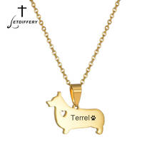 Letdiffery personalizado cão animal colar de aço inoxidável gravar animal estimação nome data personlized jóias para cães amantes presente femme 2024 - compre barato