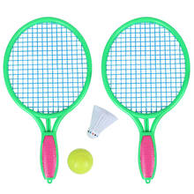 Raqueta de tenis de playa para niños, deportes al aire libre, raqueta de tenis con pelota de bádminton verde 2024 - compra barato