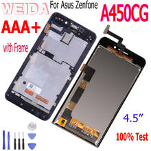 WEIDA For Asus Zenfone 4 A450CG T00Q LCD Display Touch Screen Digitizer Assembly Frame 4.5 Inch Black Replacement With Tools 2024 - buy cheap