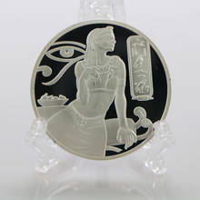 Египетская Клеопатра Посеребренная монета 40 мм египетская Королева Нефертити памятные монеты туристический подарок 2024 - купить недорого