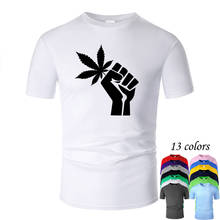 Camiseta de algodón Unisex, camisa de manga corta con diseño de hoja de arce, mano, línea de la suerte, arte, cuello redondo, verano, m01080 2024 - compra barato