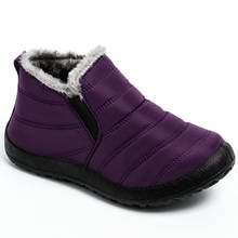 Женские ботильоны, меховые зимние ботинки, женские уличные водонепроницаемые женские зимние ботинки для снега, кроссовки, женская обувь, короткая походная обувь 2024 - купить недорого