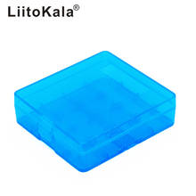 Чехол для аккумулятора LiitoKala 4x18650, пластиковый прозрачный жесткий Синий чехол для аккумулятора, держатель для аккумулятора 18650 2024 - купить недорого