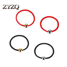 ZYZQ переводное кольцо с бусинами на удачу для мужчин и женщин на новый год простая стрейч золотые бусины ручной работы красное веревочное кольцо 2024 - купить недорого