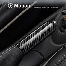 Авто стояночного тормоза декоративные ракушки стояночный тормоз крышка из углеродного волокна стикер для MINI Cooper R50 R52 R55 R56 R60 R61 аксессуары 2024 - купить недорого