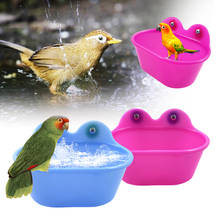 Коробка для ванны с птицами, аксессуары для чистки птиц, аксессуары для ванны с попугаем, прозрачная пластиковая подвесная Ванна для душа 2024 - купить недорого