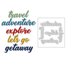 2020 Hot New English Letter Word Let's go Adventure Getaway Metal Cutting Dies Foil and Scrapbooking For Card Making no stamps 2024 - buy cheap