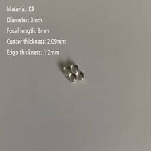 Lente convexa plano óptico k9 com diâmetro de 3mm e comprimento focal de 3mm 2024 - compre barato