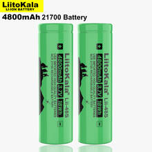 2 pçs liitokala Lii-48S 3.7v 4800mah 21700 bateria 9.6a potência 2c taxa de descarga baterias de lítio ternário diy bicicleta elétrica 2024 - compre barato