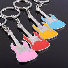 Creative Fashion Music Gift Keychain Metal Shiny Guitar Keychain Gift Fashion Pendant Unisex Fashion Accessories S050 2024 - buy cheap