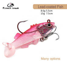 Soft bait Silicone Swimbaits Artificial Bionics Fish Wobblers shad Bass pike Carp Fishing Lure jig head 3D eyes T Tail 2024 - buy cheap