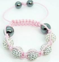 GOOD  TGRFED micro pave CZ Disco Ball Beads    Bracelet   nice   kids Gift jewelry Discount  crystal hr43s 2024 - buy cheap