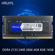 Hruiil-memória ddr4 para notebook, 2666mhz, 16gb, 8g, 4g, 2400, 2133 mhz, SO-DIMM pc4, 17000s, 19200s, 2666v, 260pin, bastões de memória para laptop 2024 - compre barato