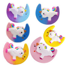 Новинка Jumbo Kawaii Moon Unicorn сжимаемые медленно поднимающиеся сжимаемые игрушки ароматизированные мягкие лечебные антистрессовые игрушки для снятия стресса детский подарок 2024 - купить недорого