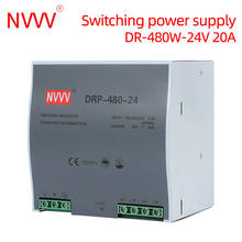 NVVV-fuente de alimentación Industrial de salida única, 480W, interruptor de carril Din, DC 24V 20A 48V 10A DR-480-48 DR-480-24 2024 - compra barato