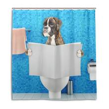 Waterproof Shower Curtain for Everday Use Boxer Dog Bathroom Set Polyester Fabric Shower Curtain with Hooks 2024 - buy cheap
