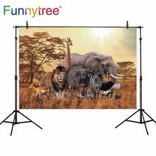 Funnytree-fondos de fotografía de animales, León, flamenco, bosque, paisaje natural, Fondo de fiesta, photocall 2024 - compra barato