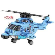 City Building Blocks Police Medium Transport Helicopter Creative Carrier Fighter Technical Bricks Toys For Kids Birthday Present 2024 - buy cheap