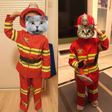 Halloween Carnival Party Kids Cosplay Firefighter Work Uniform Toys Set Children Boys Girls Performance Fireman Costumes 2024 - buy cheap