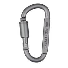 Aluminum Carabiner D-Ring Keychain Clip Locking Strong and Light Camping Keyring Snap Hook Outdoor Travel 8cm Climbing Parts 2024 - buy cheap