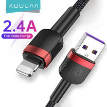 USB-кабель KUULAA для iPhone 11 X XS Max 2,4 А, быстрая зарядка, USB-кабель для передачи данных для iPhone, зарядный шнур SE 8 7 6 2024 - купить недорого