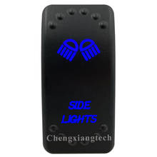 Luzes laterais de gravação a laser azul, botão interruptor 5 pinos liga desliga 12v 24v spst para carro, barco, caminhão, rv 2024 - compre barato