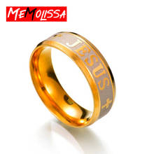 Anillo Midi religioso cristiano de MeMolissa, anillo de acero inoxidable con la cruz de Jesús, Dios SAVE US, amuleto, 8MM 2024 - compra barato