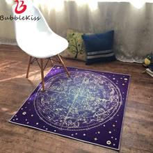 Alfombra de estilo nórdico con estampado de burbujas para dormitorio, tapete con diseño de estrellas púrpuras para sala de estar, esterilla de suelo delicada, alfombra suave para habitación de niños 2024 - compra barato