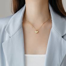 YUN RUO 2020 18 K Gold Plated Shell Heart Pendant Necklace Woman Jewelry Fashion 316 L Titanium Steel Accessory Not Change Color 2024 - buy cheap
