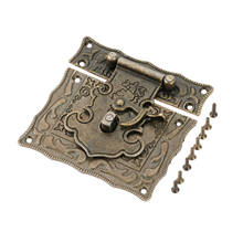 84*81mm Hasps  Antique Bronze Jewelry Wooden Box Hasps Drawer Latches Decorative Suitcases Latch Buckle Clasp Furniture Hardware 2024 - buy cheap