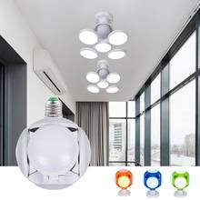 AC85-265V 30 w led dobrável lâmpada pingente 360 graus futebol ufo luminária de iluminação interior e27 pé de poupança de energia telha lâmpada led 2024 - compre barato