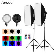 Studio Photography RGB LED Light Softbox Kit with Dimmable RGB LED Light Softbox Light Stand Remote Control with Power Adapter 2024 - buy cheap
