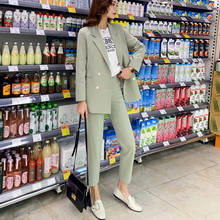 Casual suit suit female high quality autumn Korean fashion slim ladies small suit nine pants two sets  blazer set women's suit 2024 - buy cheap