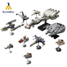 Buildmoc Space Wars Movie Set MOC-56438 The Rebellion Moc Fighter Spaceship Weapon Model Building Blocks Bricks Collection Toys 2024 - buy cheap