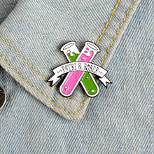 Test Tube Enamel Pins Custom Cartoon Chemistry Brooches Shirt Bag Chemical Reagent Button Badge Scientist Jewelry Gift Friends 2024 - buy cheap