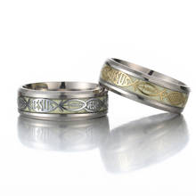 Cross Jesus Stainless Steel Glow in the Dark Jewelry Rings For Men Women Band Rings 2024 - buy cheap