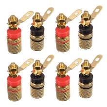 Fashion8pcs Gold Plated Amplifier Speaker Binding Post 4mm Banana Plug Jack Connector 2024 - buy cheap