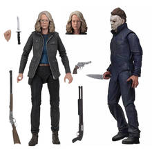 NECA Хэллоуин Ultimate Laurie Strode Майкл Майерс Тыква светодиодный светильник кой ПВХ экшн-фигурка модель игрушка Рождественский подарок 2024 - купить недорого