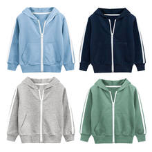Boys Girls Zipper Sweatshirt 2021 Spring Autumn Cardigan Casual Long Sleeve Baby Hooded Sport Top Jacket Kids Cotton Outerwear 2024 - buy cheap