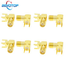 5pcs SMA/RP-SMA Female Jack RF Coax Connector PCB Cable Goldplated SMA Female Right Angle Solder For PCB Mount Adapter 2 types 2024 - buy cheap