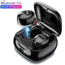 TWS Bluetooth-наушники, беспроводные наушники с зарядным устройством, водонепроницаемые IPX5 спортивные наушники-вкладыши, наушники с 3D стерео звуком 2024 - купить недорого