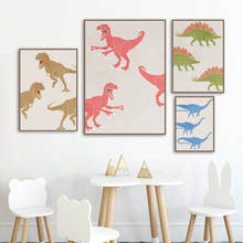 Wall Art Canvas Painting Pictures HD Print Watercolor Dinosaur AnimalHome Decor Nordic Poster Minimalist For Living Room Modular 2024 - buy cheap