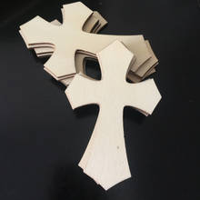 Recortes de madera en blanco, piezas de madera en forma de cruz sin terminar para Proyecto de manualidades artísticas, decoración, etiquetas de regalo, 10 piezas 2024 - compra barato