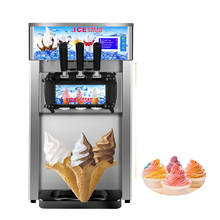1200w comercial macio servir máquina de sorvete elétrica 3 sabores fabricante de sorvete doce automático 110v/220v 2024 - compre barato