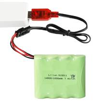 Bateria e carregador de 2s lipo 7.4v 1000mah para de36w rc off-road 4wd de alta velocidade, acessórios de brinquedo de corrida para escalada, corrida de 1-5 peças 2024 - compre barato