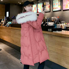 2019 New Fashion Warm Winter Jacket Women Big Fur Thick Female Long Jacket Hooded Coat Down Cotton Parkas Long Outerwear M331 2024 - buy cheap