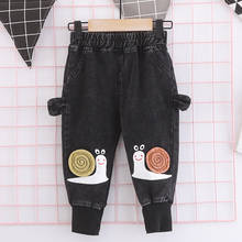 Toddler Baby Boys Jeans Cartoon Snails pattern Denim Pants 1 2 3 4 5 6 7 Years Kids Boys Wear Children's Clothing Pencil Jeans 2024 - buy cheap