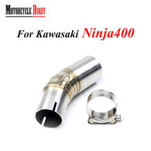 For Kawasaki NINJa400 NINJa 400 Z400 2017 2018 2019 51mm Slip-on Motorcycle Exhaust Mid Middle Link Connect Pipe Racing Escape 2024 - buy cheap