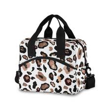 ALAZA Cooler Bags Insulated Lunch Bag For Women large Food Bag Leopard print Portable Oxford Lunch Box Bag Thermal Picnic Tote 2024 - buy cheap