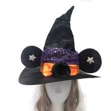 Halloween Witch Hat Wizard Hat Black Rose Wizard Cute Fashion Hat Cap For Costume Party Halloween Wizard Hat 2024 - buy cheap